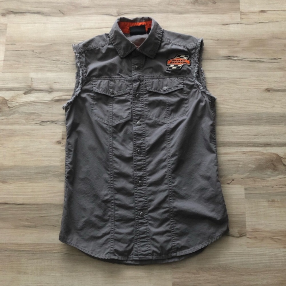Harley-Davidson Gray Sleeveless Vest